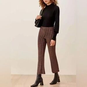 Reformation Alix Pants in Gold Sparkle XS